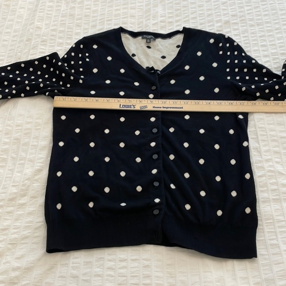 Talbots Polkadots Cardigan Petite - Picture 3 of 9